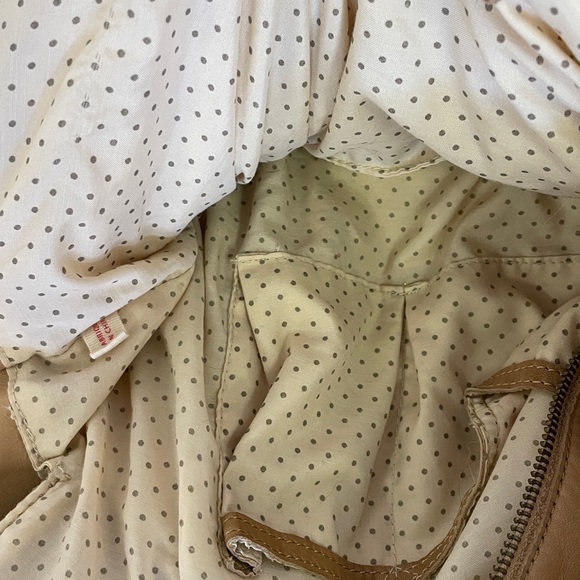 Lucky Penny Anthropologie Boho Leather Canvas Fringe Shoulder bag Hobo Cowgirl - Picture 7 of 7